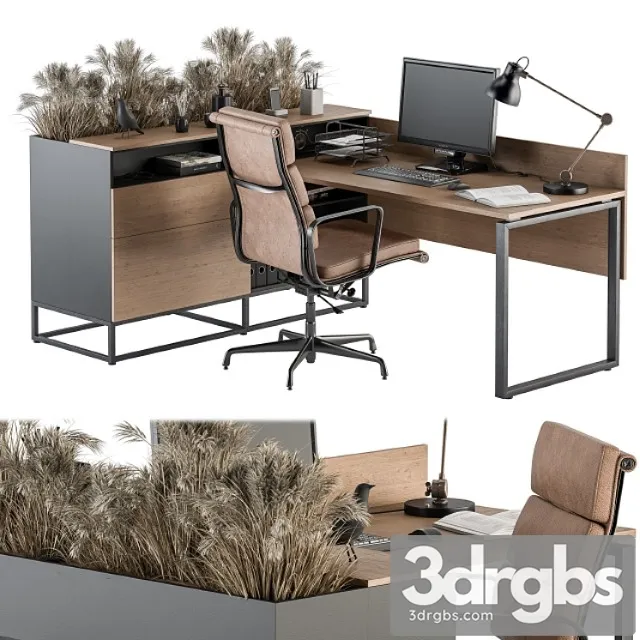 Office furniture – manager set 27 2 3D Model Download