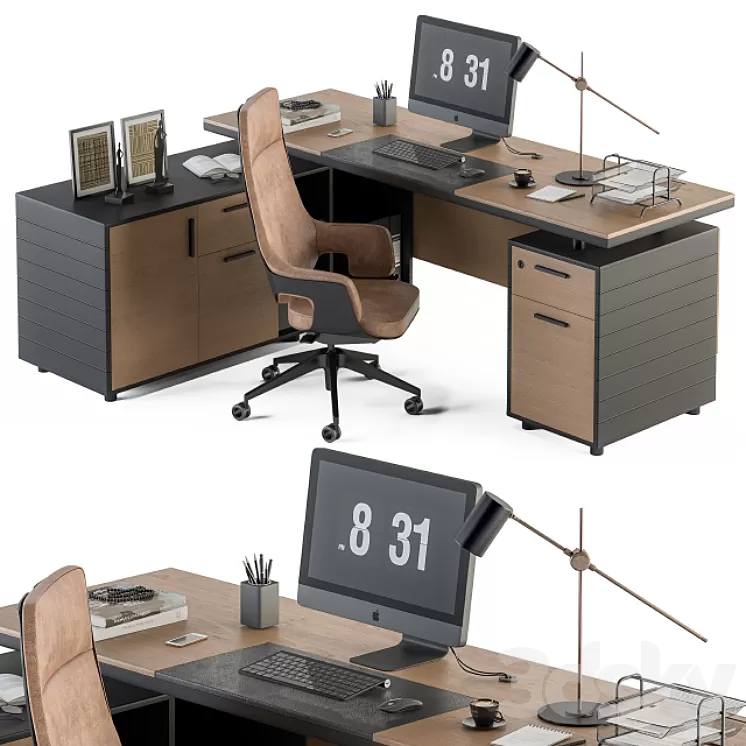 Office Furniture – Manager Set 28 3D Model Office Furniture – Manager Set 28 3D Model