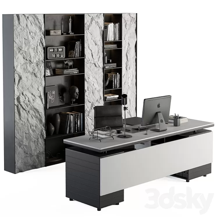 Office Furniture – Manager Set 36 3D Model Free Download