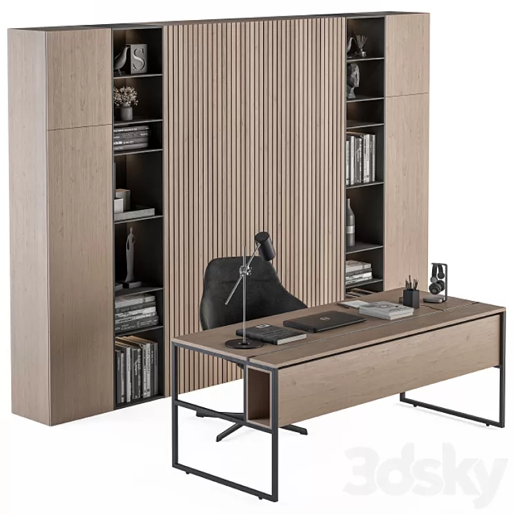 Office Furniture – Manager Set 37 3D Model