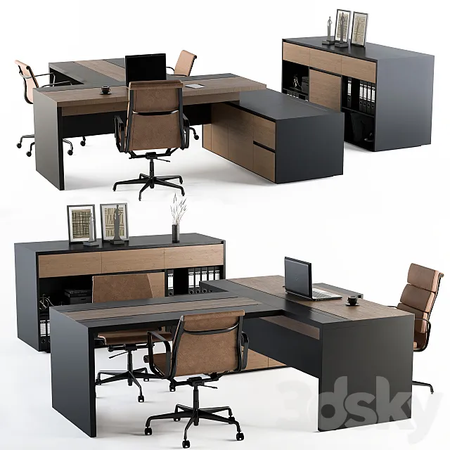 Office Furniture – Manager Set 3DModel
