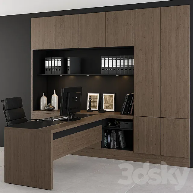 Office Furniture – personnel set 3D Model