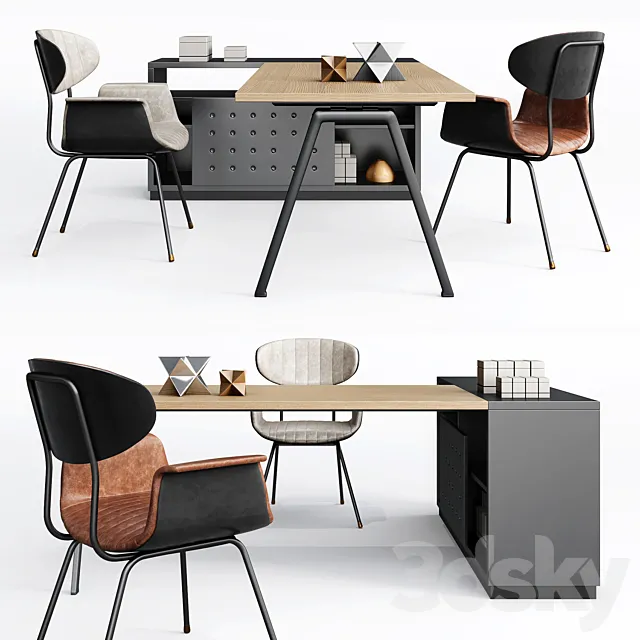 Office furniture set 3DModel