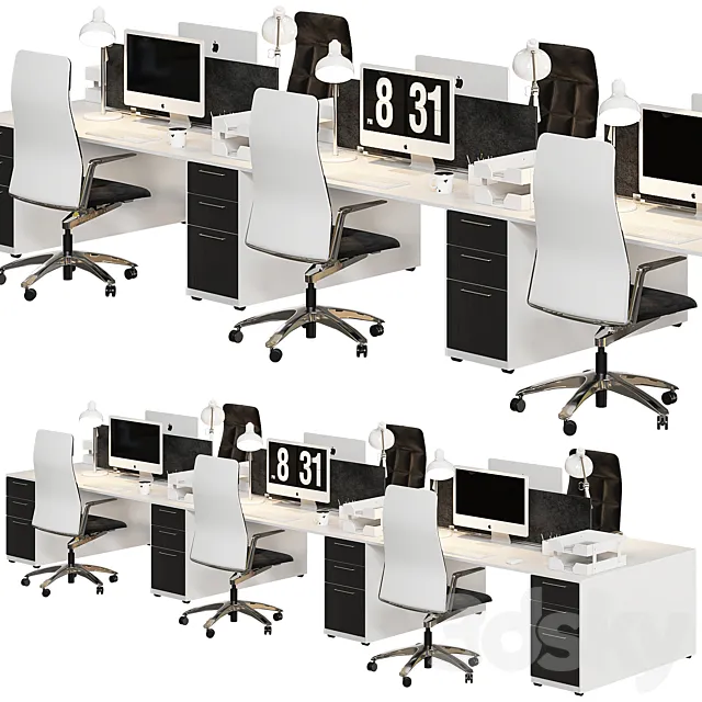 office furniture set 3DModel office furniture set 3DModel