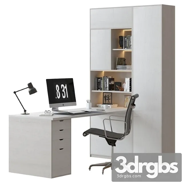 Office Furniture Set 7 3D Model Download