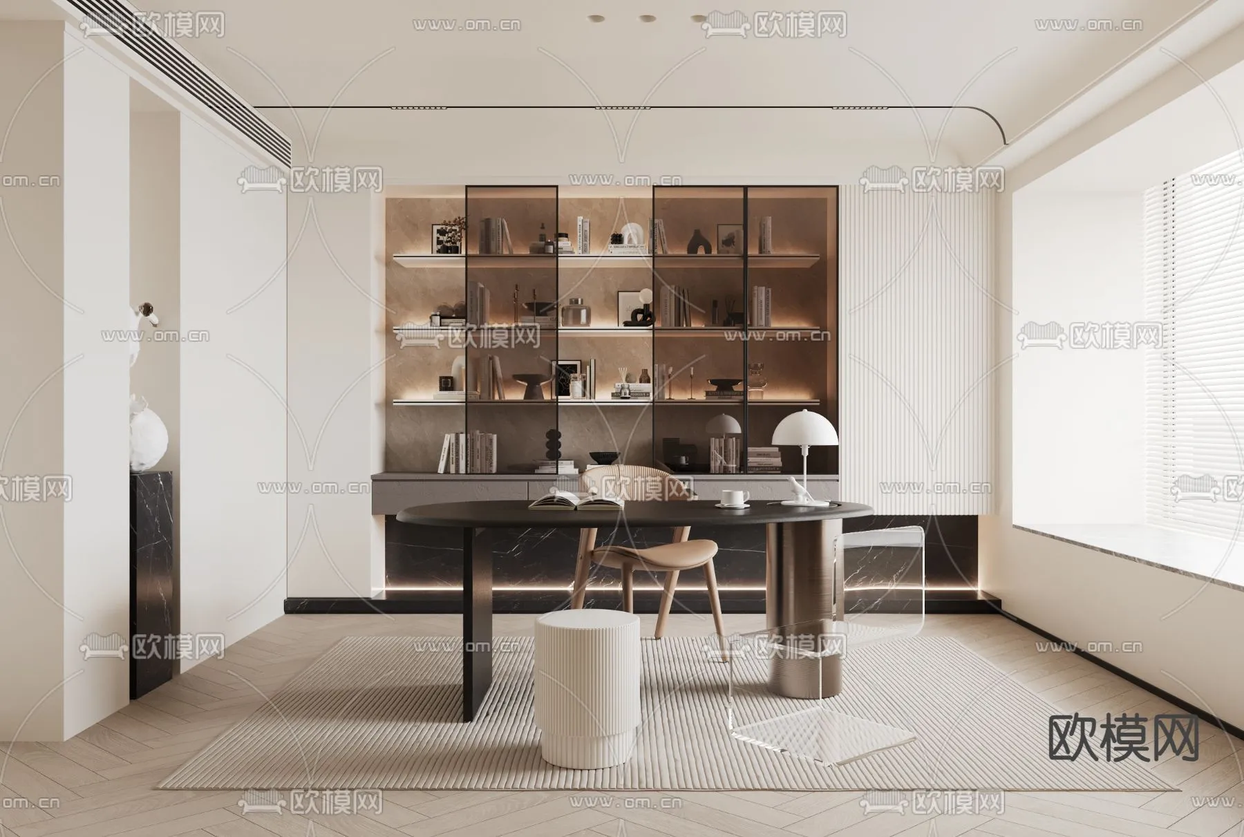 OFFICE HOME – CORONA – 3D MODEL – 1713