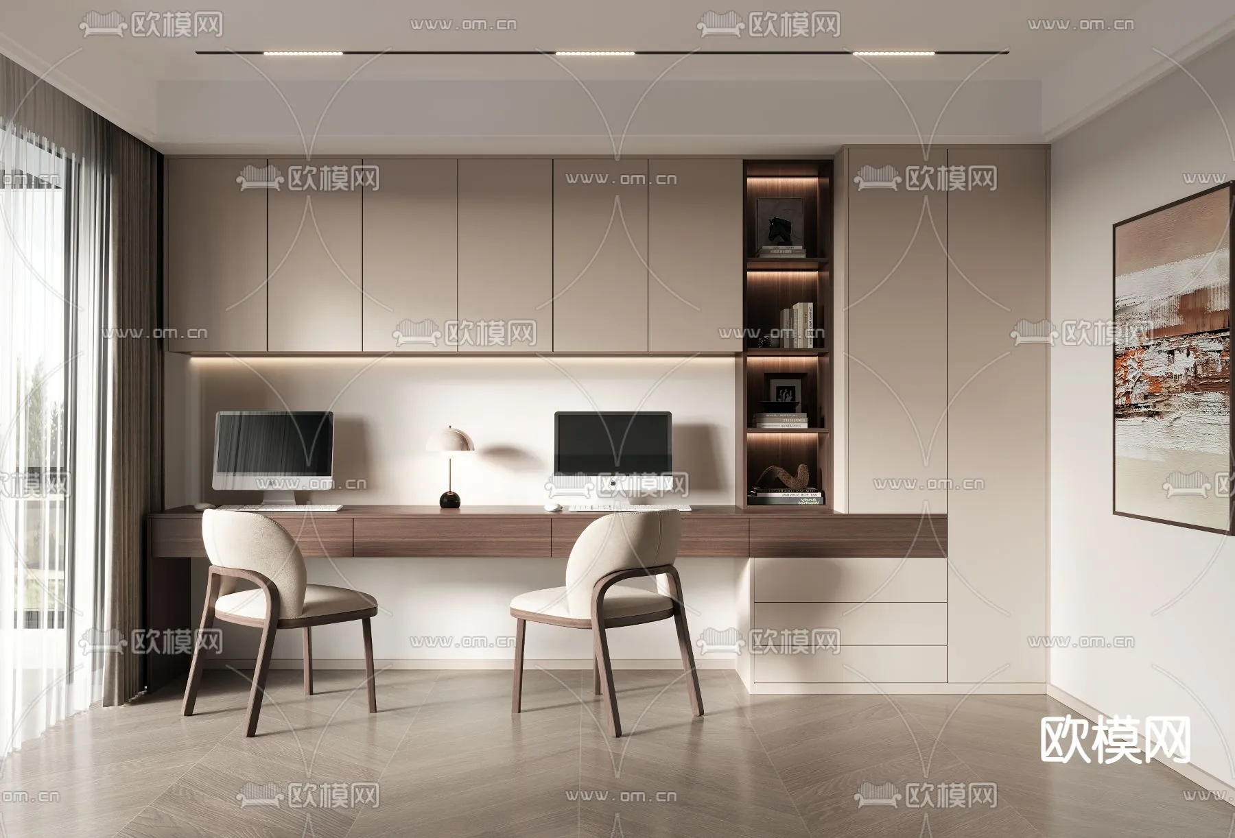 OFFICE HOME – CORONA – 3D MODEL – 1723