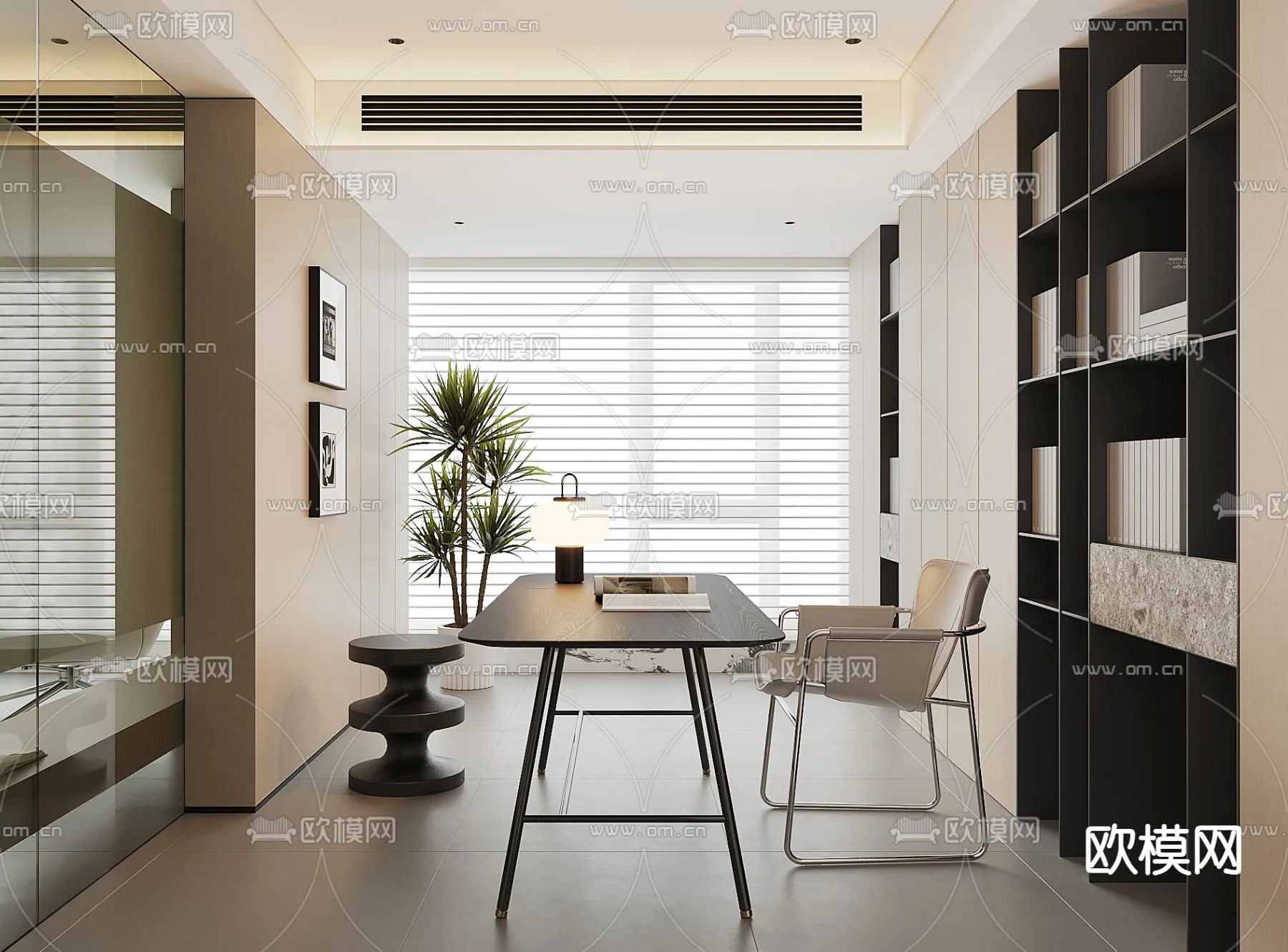 OFFICE HOME – CORONA – 3D MODEL – 1757