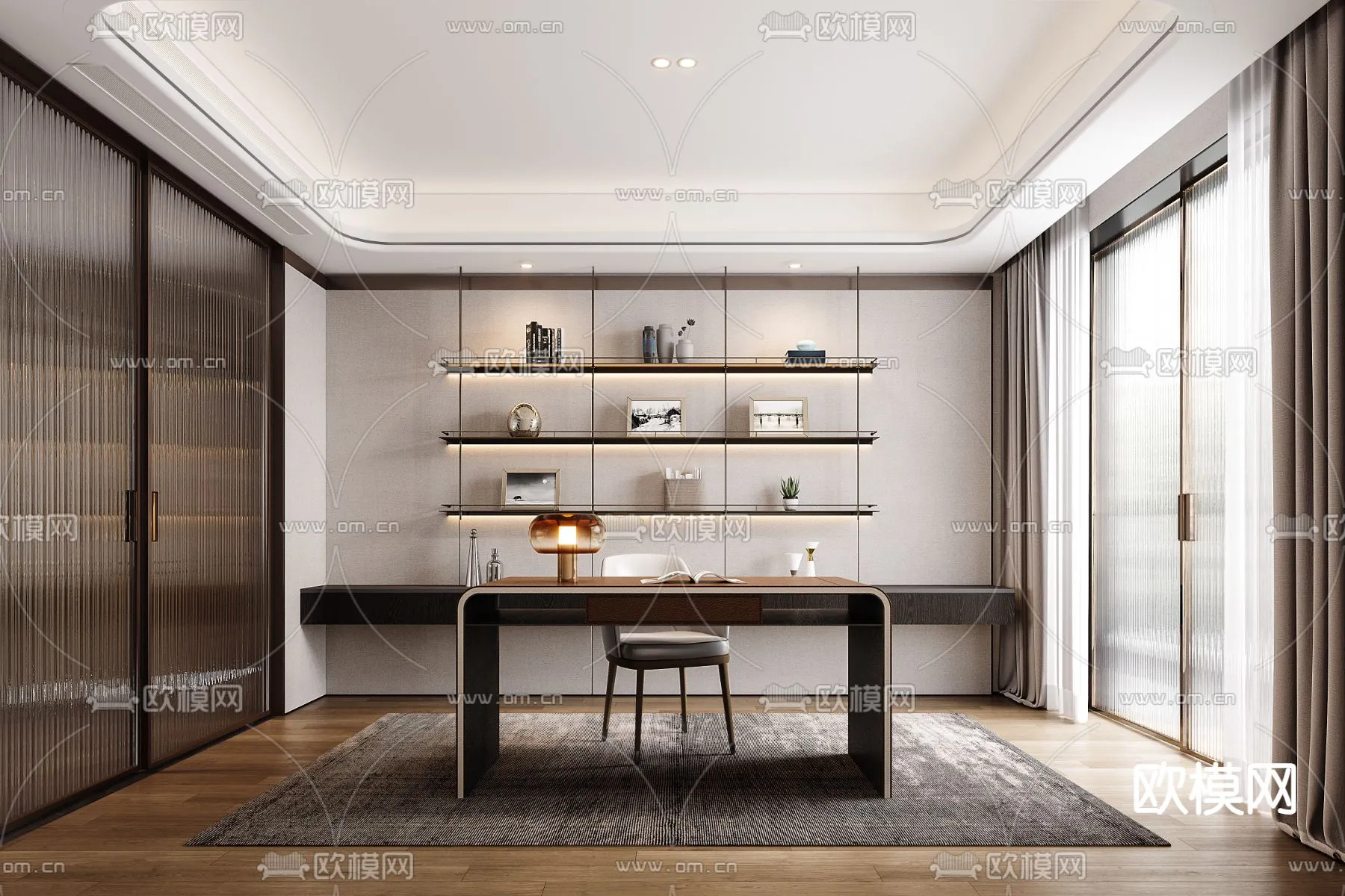 OFFICE HOME – CORONA – 3D MODEL – 1763