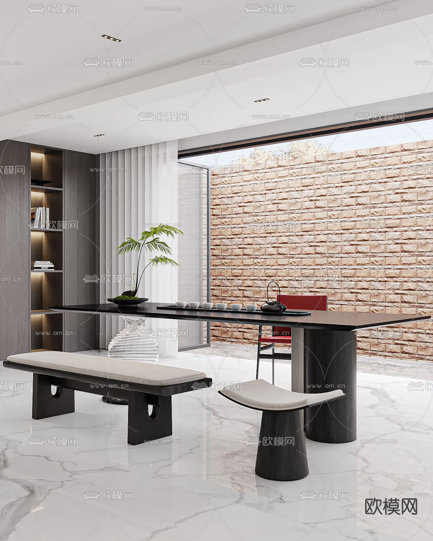 OFFICE HOME – CORONA – 3D MODEL – 1764