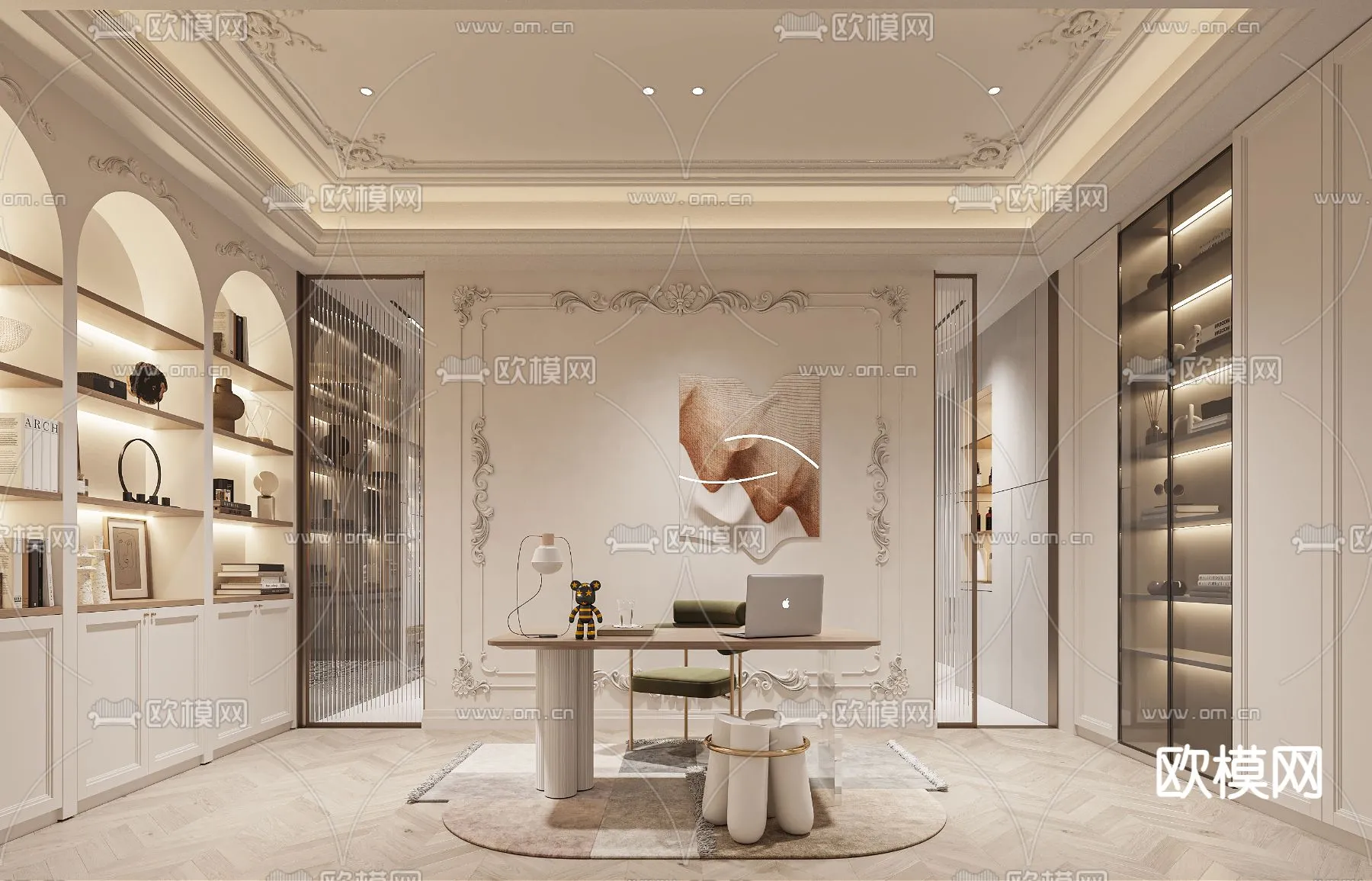 OFFICE HOME – CORONA – 3D MODEL – 1767