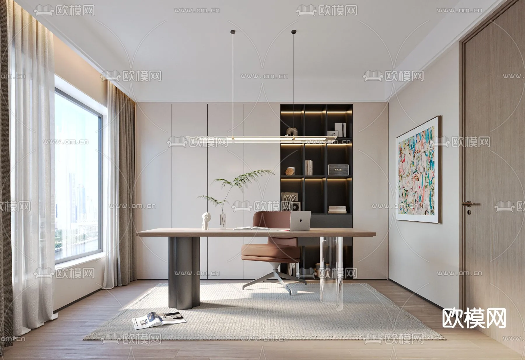 OFFICE HOME – CORONA – 3D MODEL – 1776