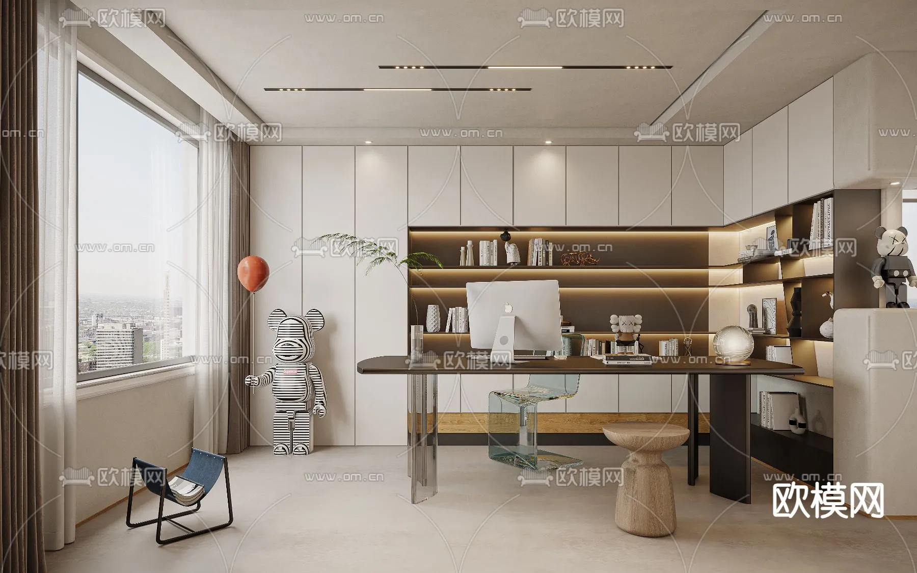 OFFICE HOME – CORONA – 3D MODEL – 1777