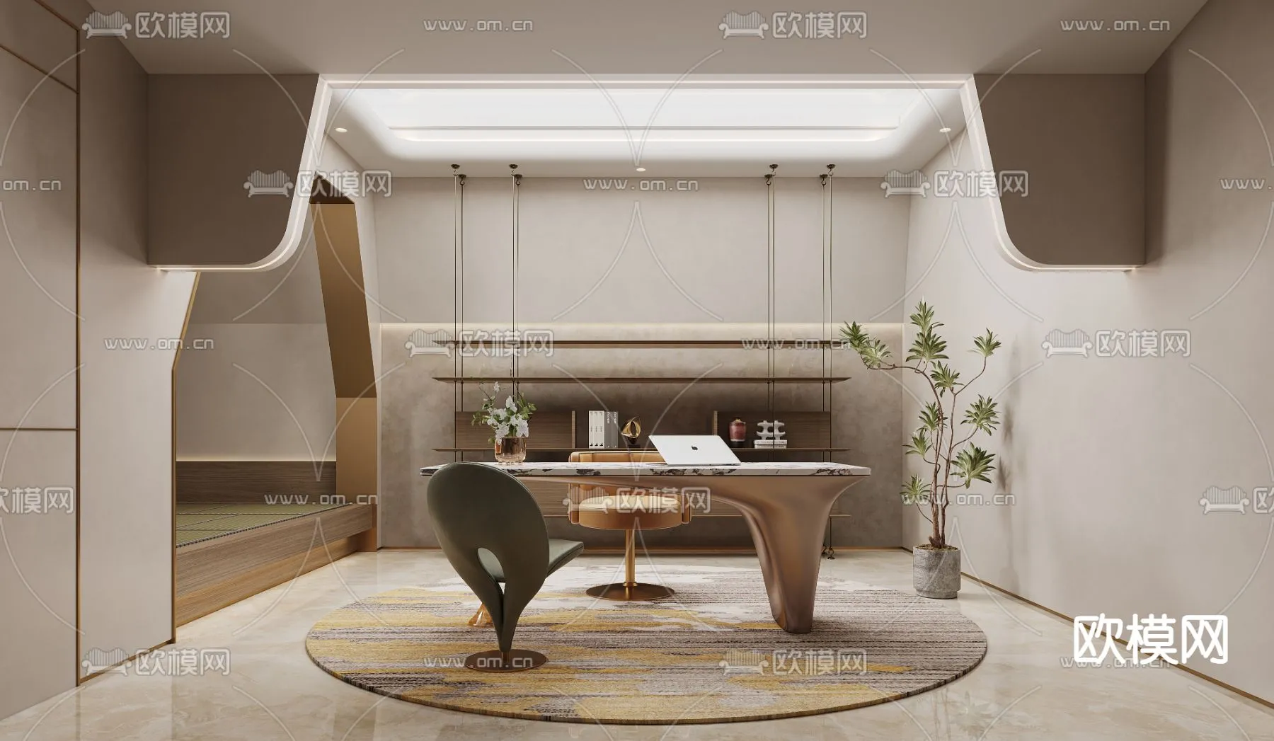 OFFICE HOME – CORONA – 3D MODEL – 1778