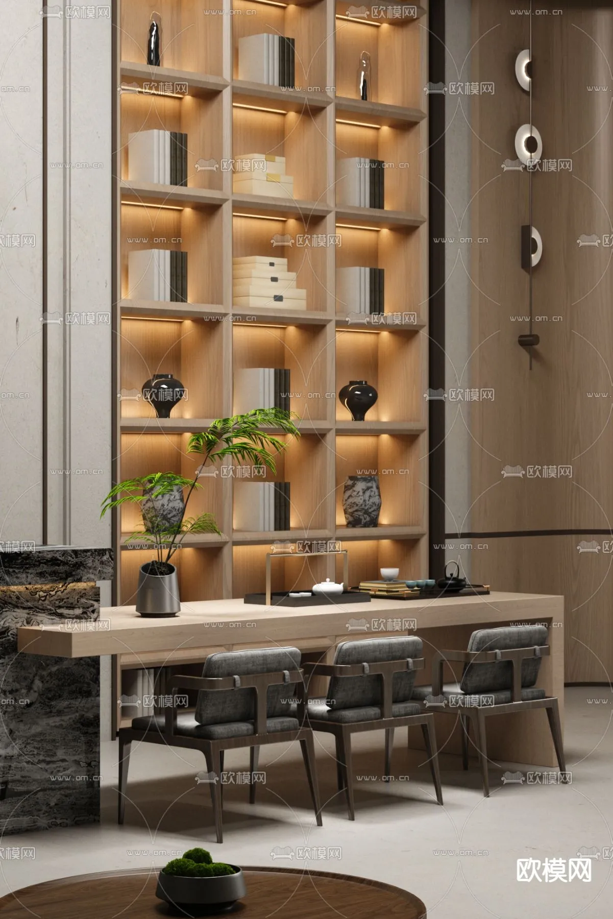 OFFICE HOME – VRAY / CORONA – 3D MODEL – 1700