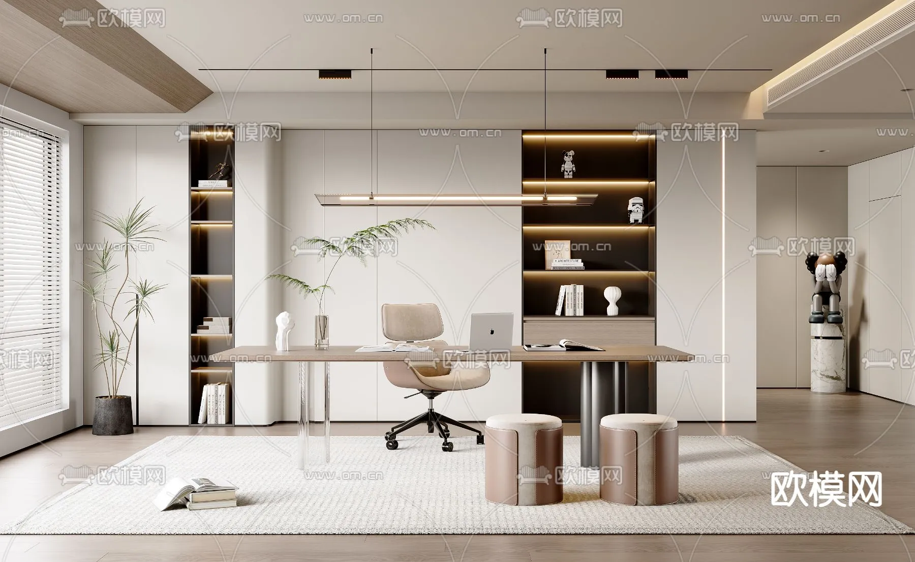 OFFICE HOME – VRAY / CORONA – 3D MODEL – 1705