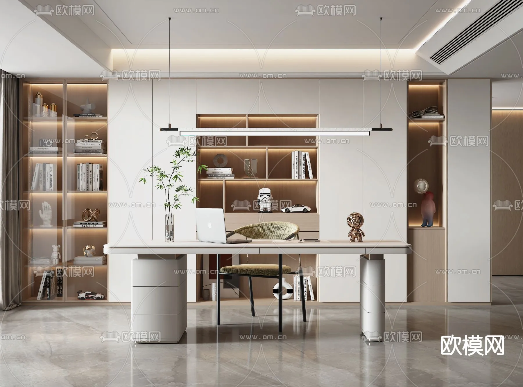 OFFICE HOME – VRAY / CORONA – 3D MODEL – 1707