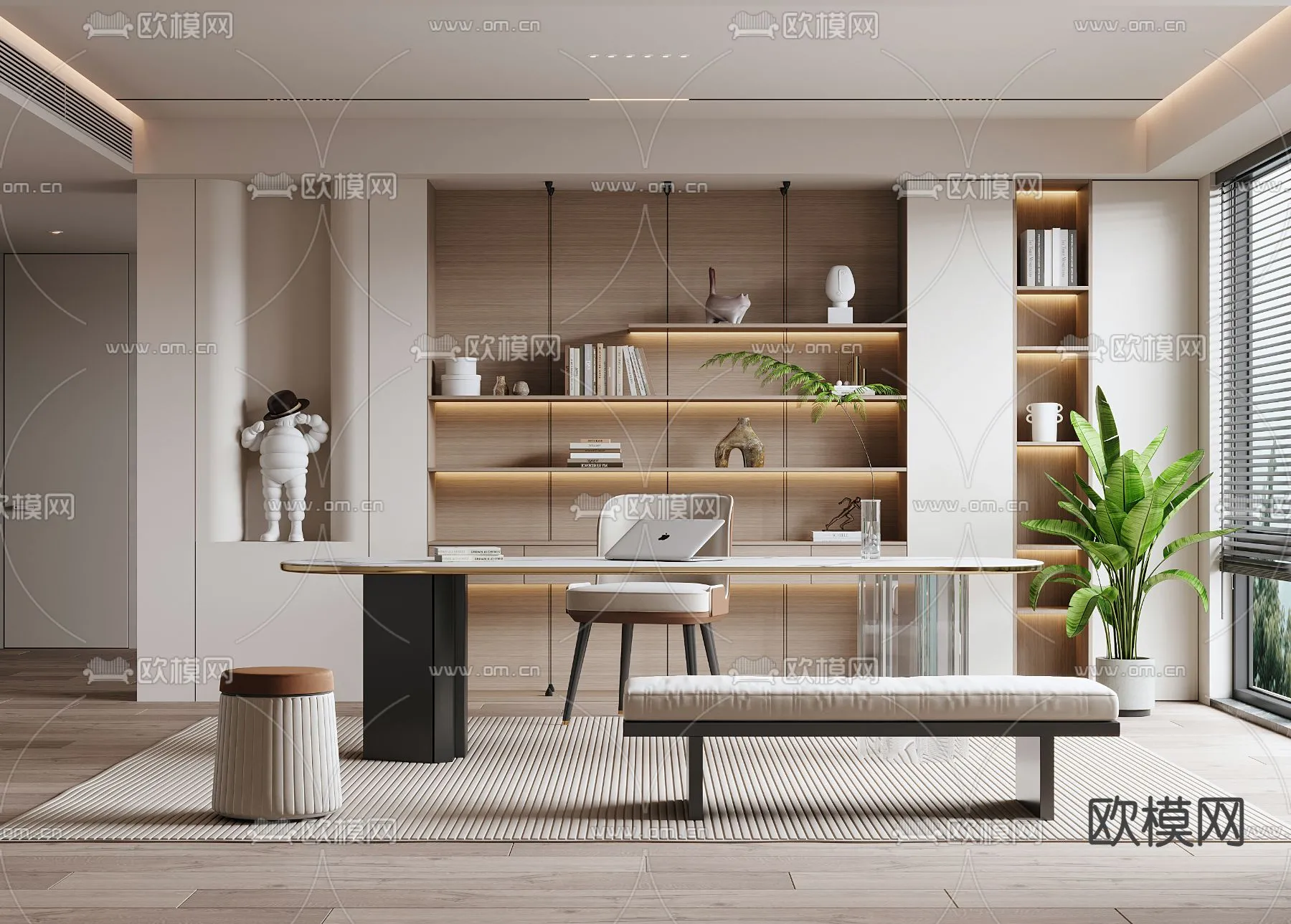 OFFICE HOME – VRAY / CORONA – 3D MODEL – 1709