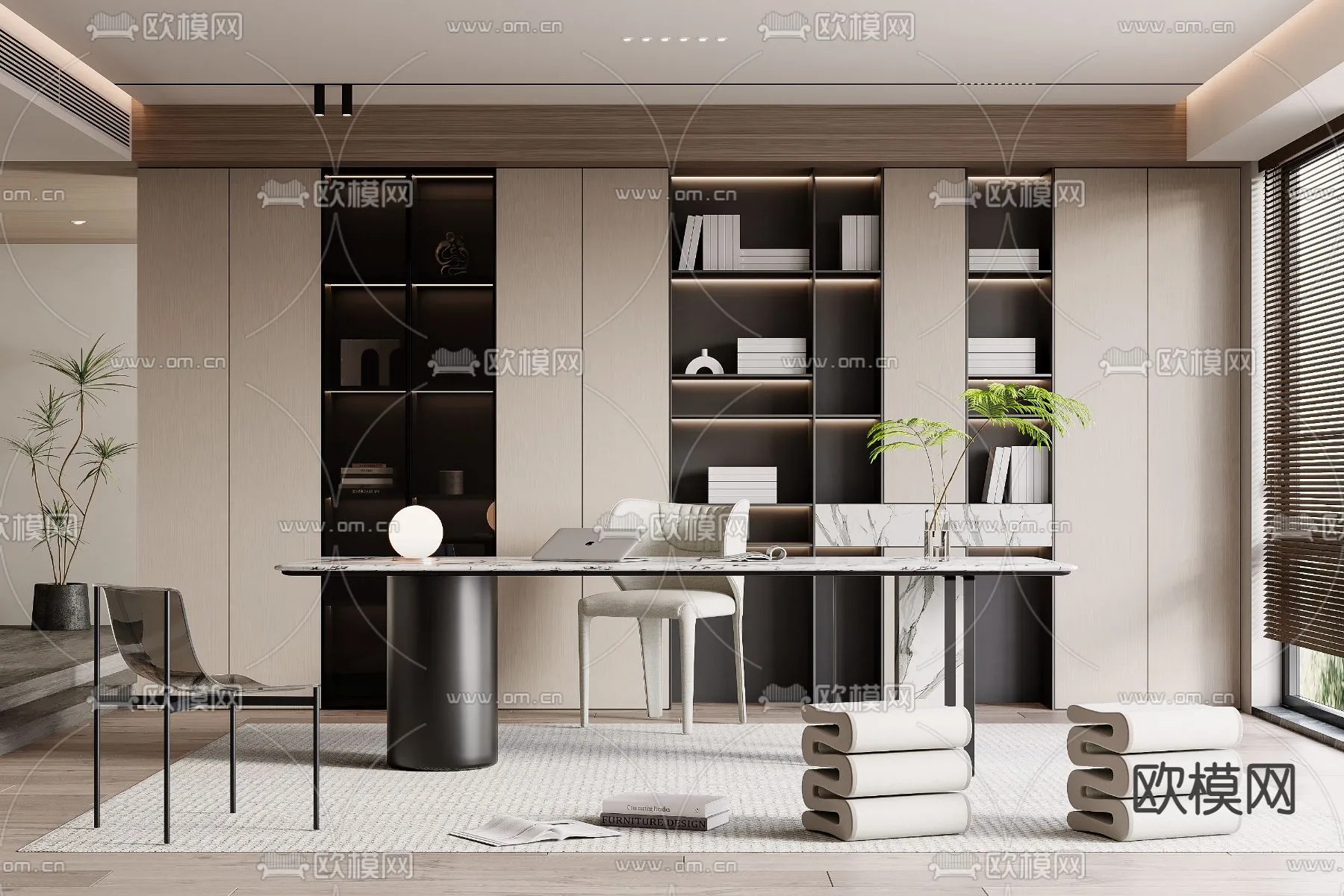 OFFICE HOME – VRAY / CORONA – 3D MODEL – 1716