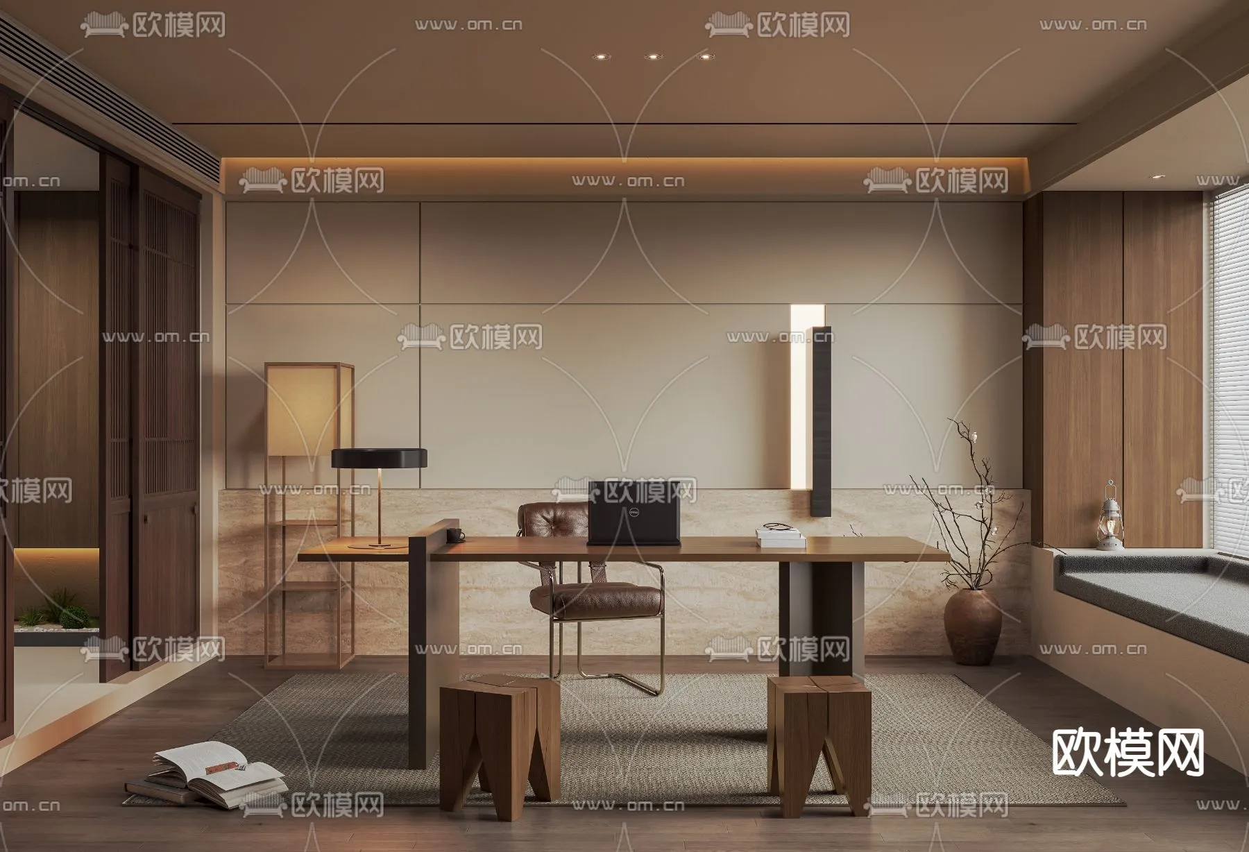 OFFICE HOME – VRAY / CORONA – 3D MODEL – 1725