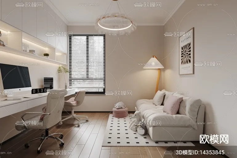 OFFICE HOME – VRAY / CORONA – 3D MODEL – 1726