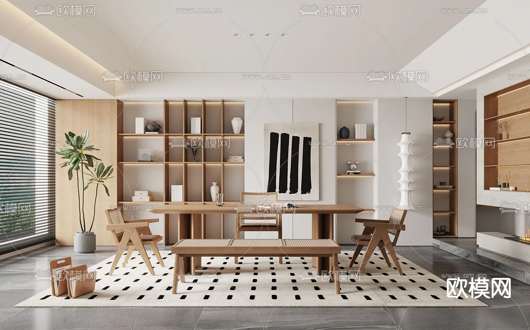 OFFICE HOME – VRAY / CORONA – 3D MODEL – 1729