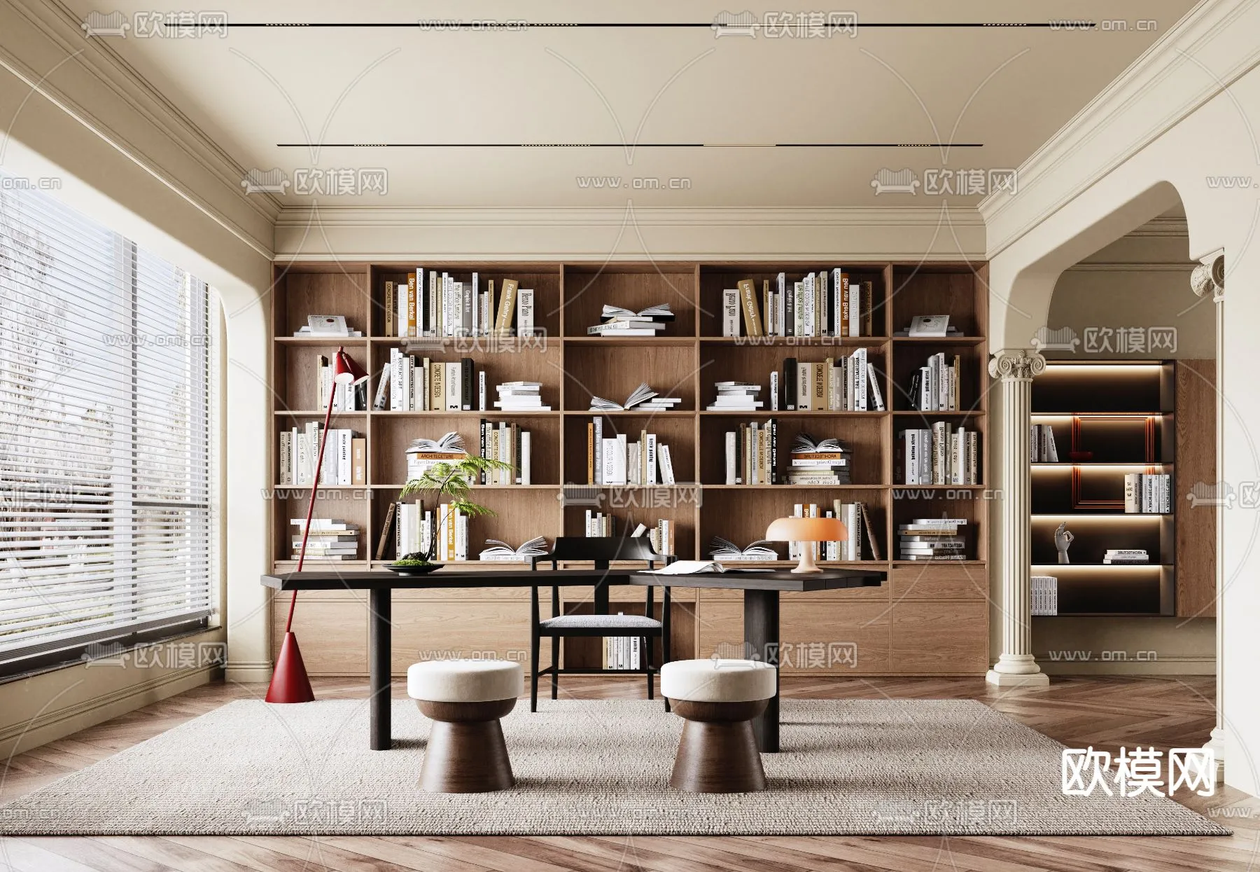 OFFICE HOME – VRAY / CORONA – 3D MODEL – 1734