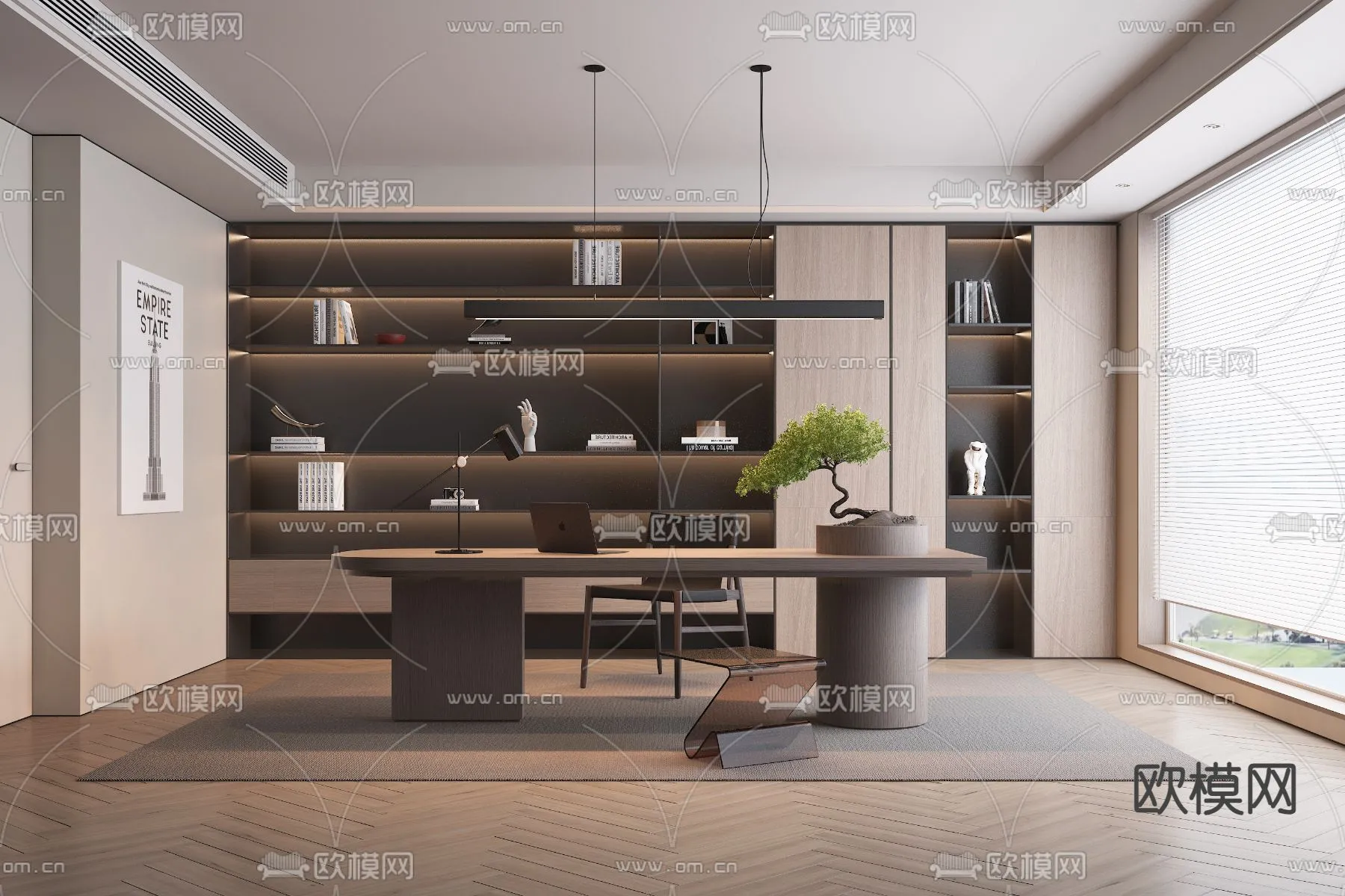 OFFICE HOME – VRAY / CORONA – 3D MODEL – 1739