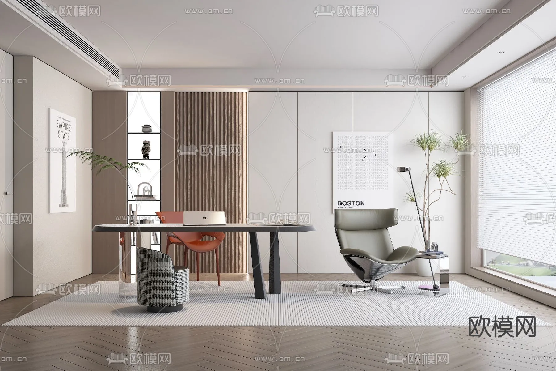 OFFICE HOME – VRAY / CORONA – 3D MODEL – 1741