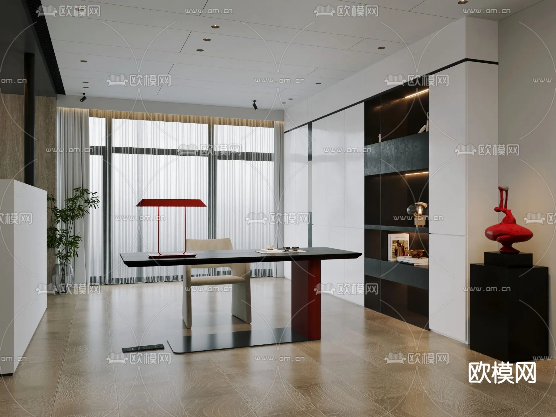 OFFICE HOME – VRAY / CORONA – 3D MODEL – 1746