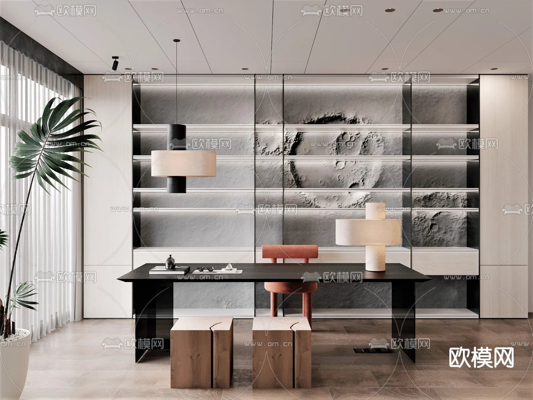 OFFICE HOME – VRAY / CORONA – 3D MODEL – 1752