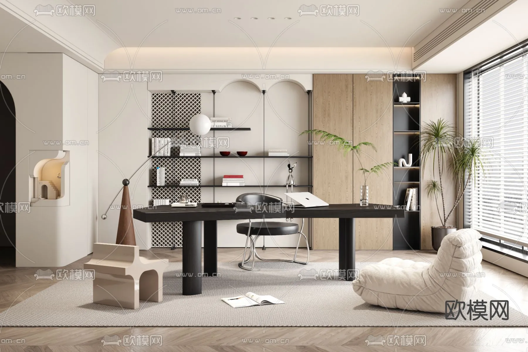 OFFICE HOME – VRAY / CORONA – 3D MODEL – 1762