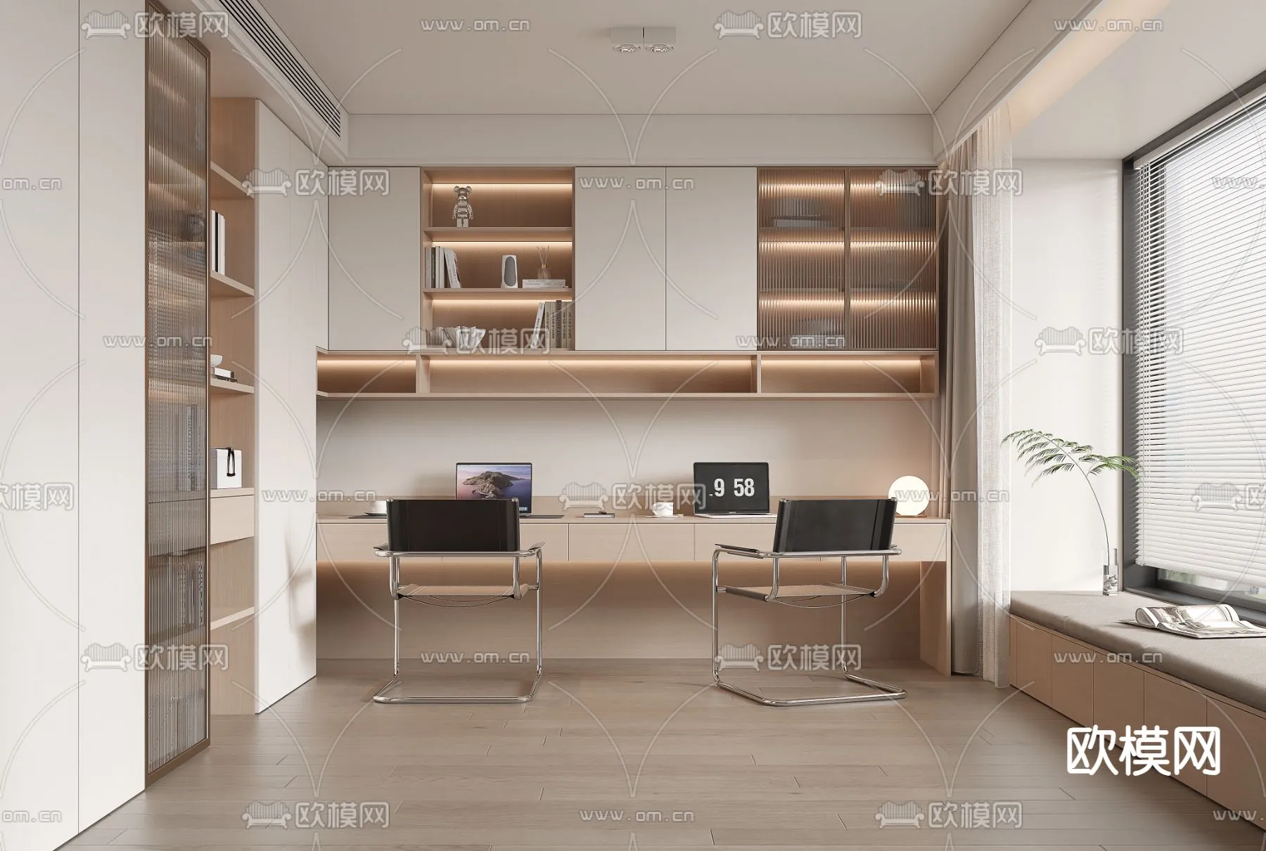 OFFICE HOME – VRAY / CORONA – 3D MODEL – 1790