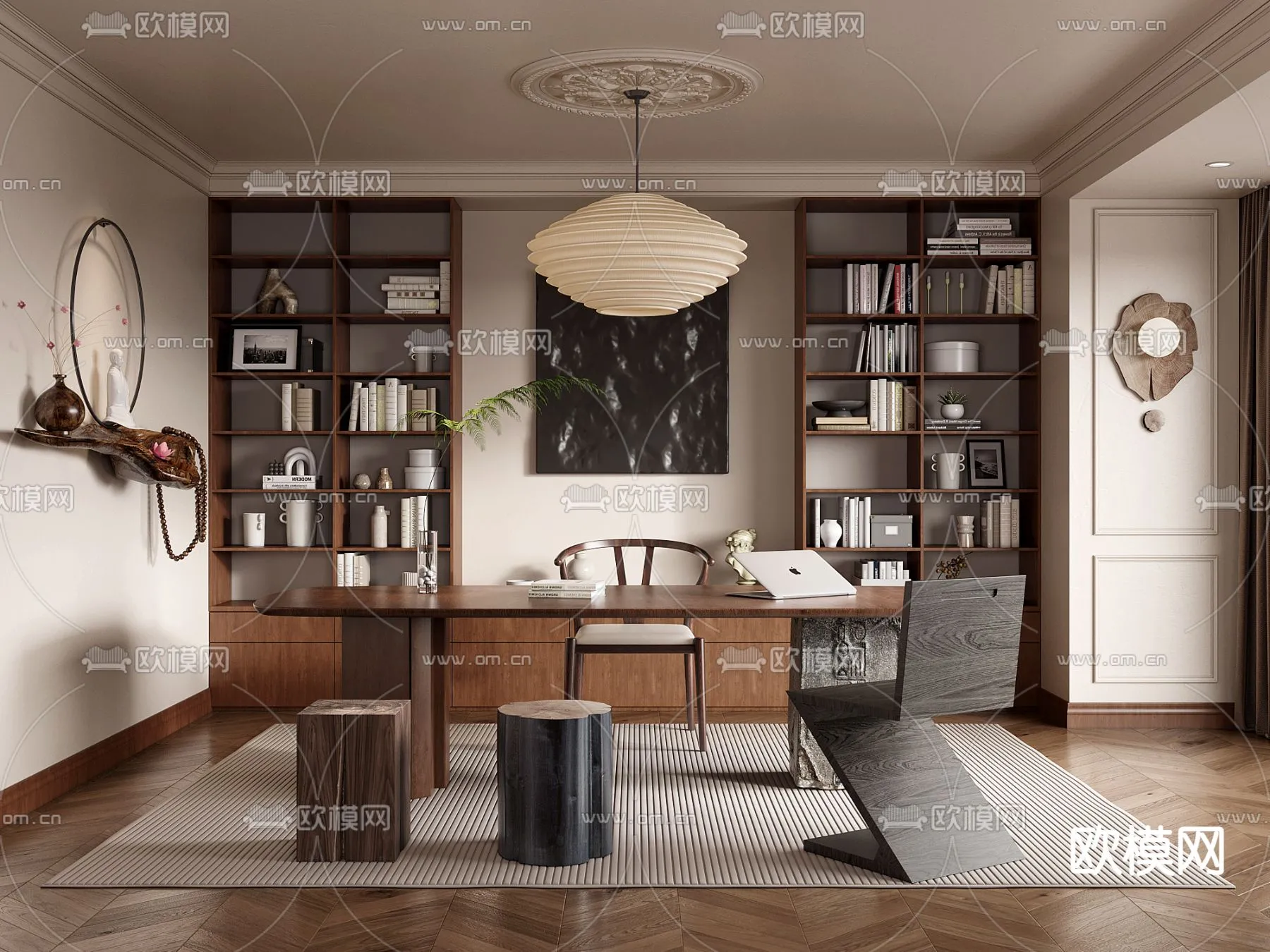 OFFICE HOME – VRAY / CORONA – 3D MODEL – 1792
