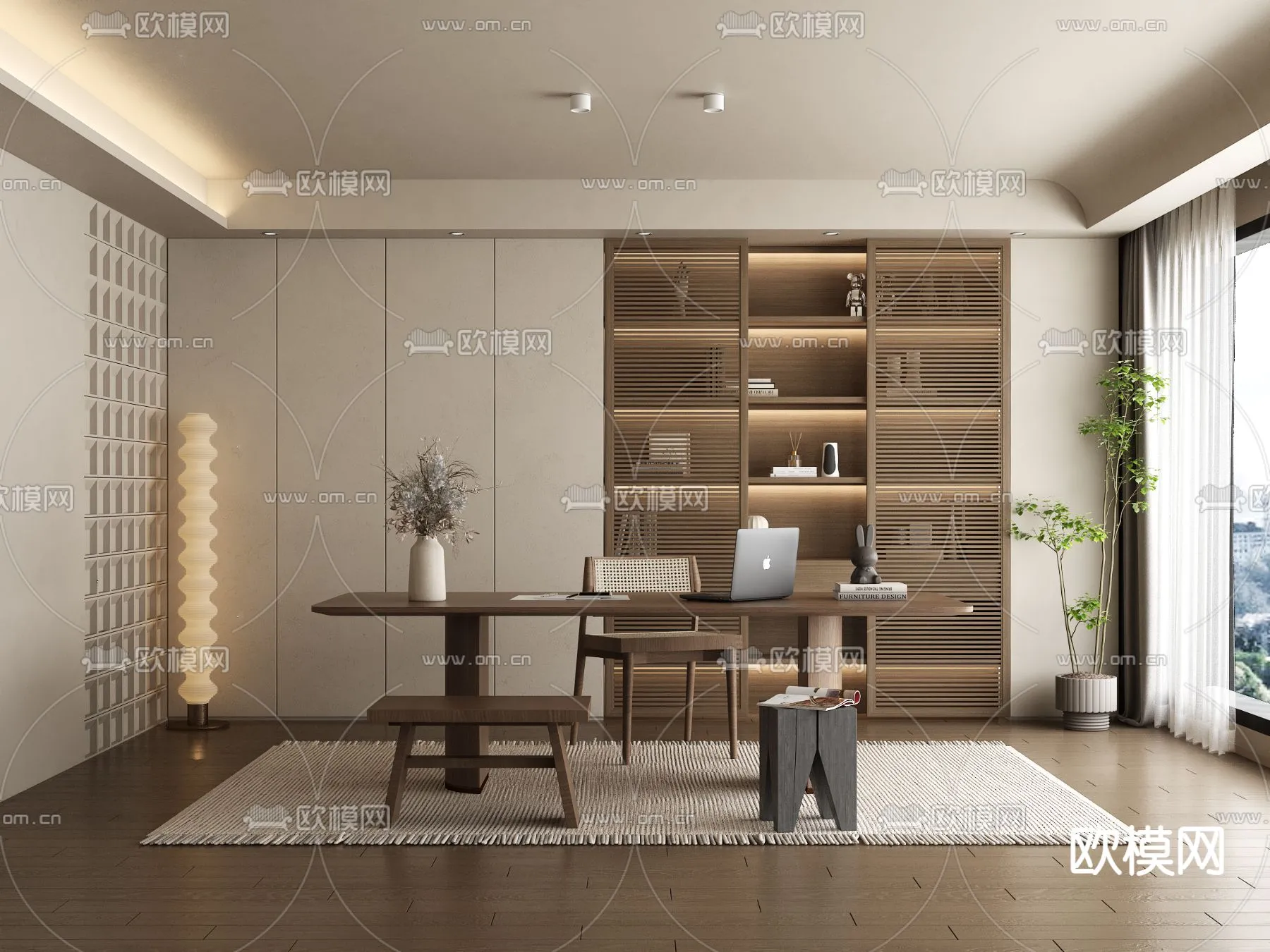 OFFICE HOME – VRAY / CORONA – 3D MODEL – 1796