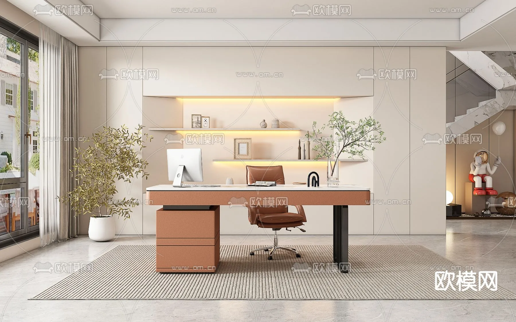 OFFICE HOME – VRAY / CORONA – 3D MODEL – 1798