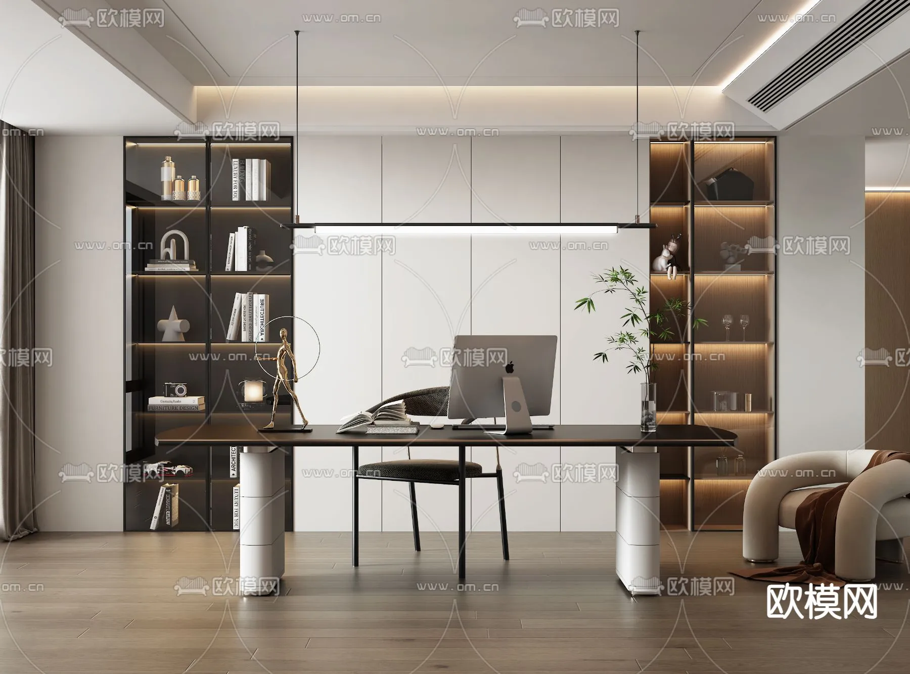 OFFICE HOME – VRAY / CORONA – 3D MODEL – 1802