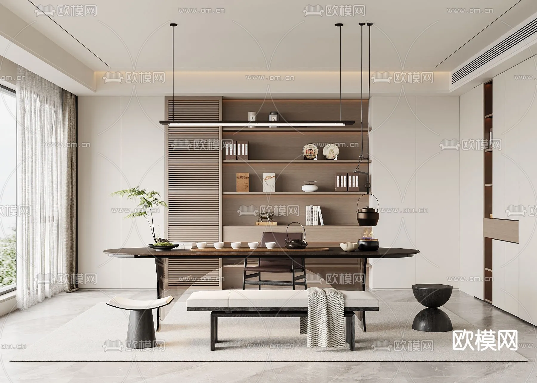 OFFICE HOME – VRAY / CORONA – 3D MODEL – 1809