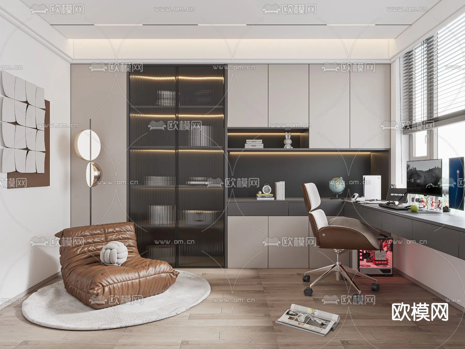 OFFICE HOME – VRAY / CORONA – 3D MODEL – 1811