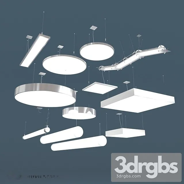 Office lights 1 3D Model Download