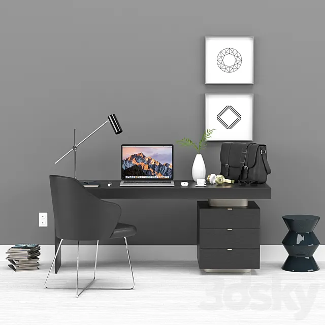 Office Minotti Carson 3D Model