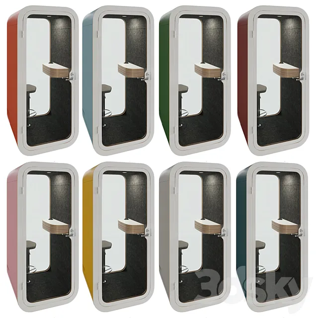 Office phone booth 3D Model Office phone booth 3D Model