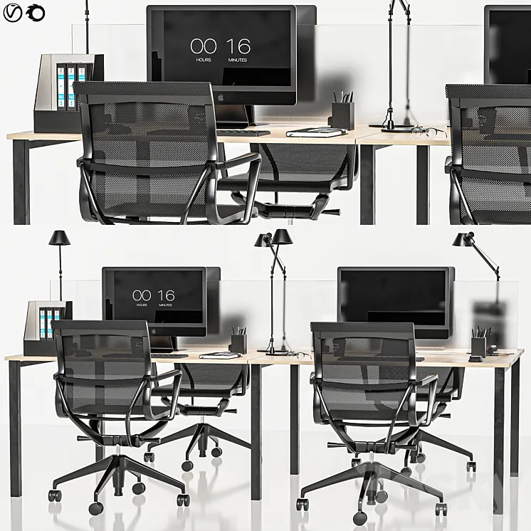 office set 110 3D Model Free Download