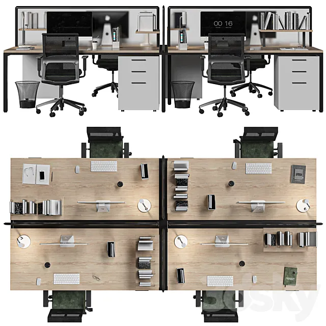 office set 3D Model office set 3D Model