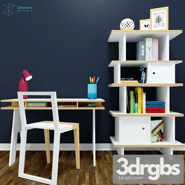Office Set 3D Model Download
