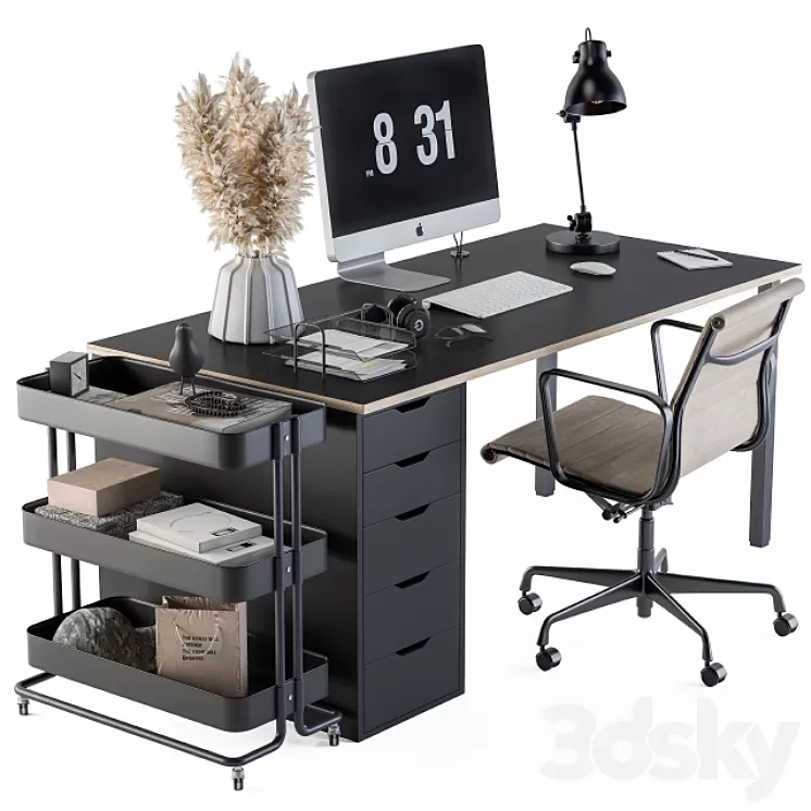 Office set 80 3D Model
