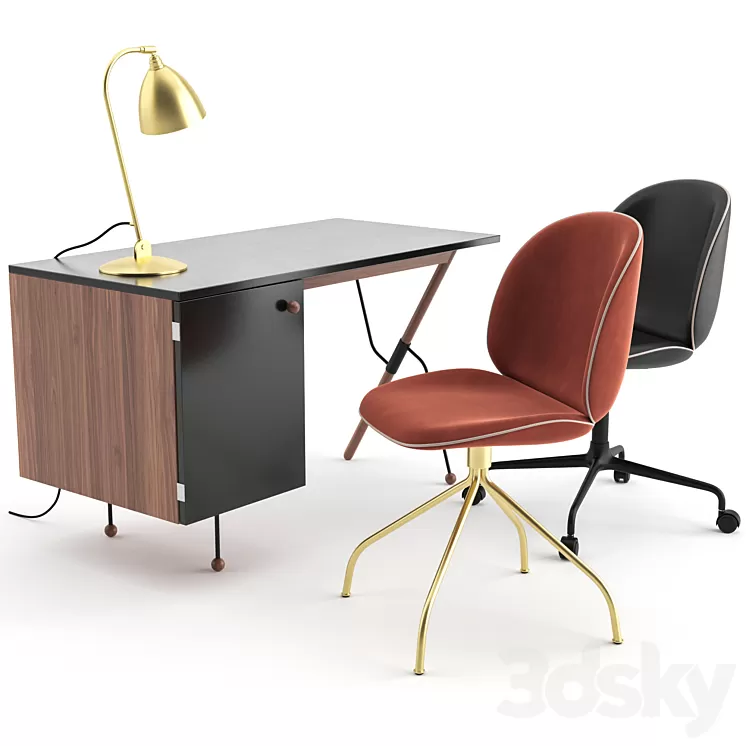Office Set by GUBI 3D Model Office Set by GUBI 3D Model