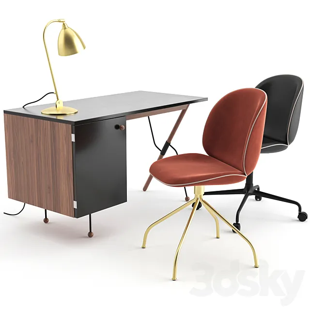 Office Set by GUBI 3DModel
