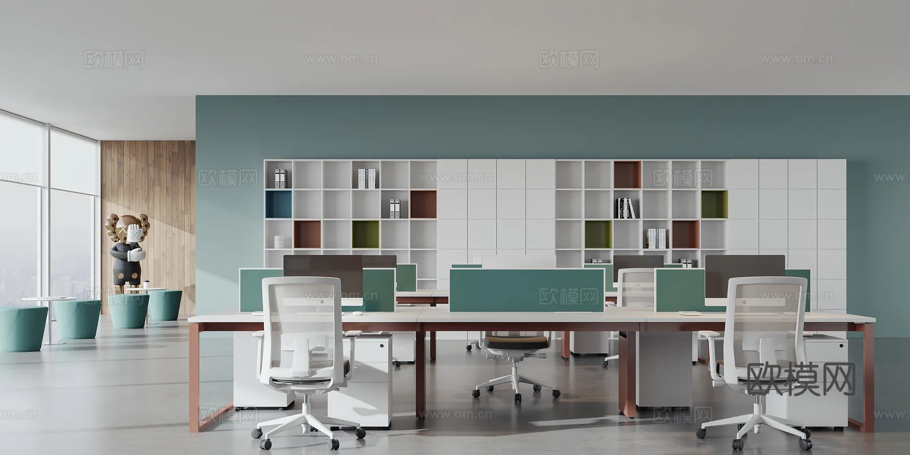 Office Space 3D Scenes – Office Room 3D Blocks – 071 – CORONA Render