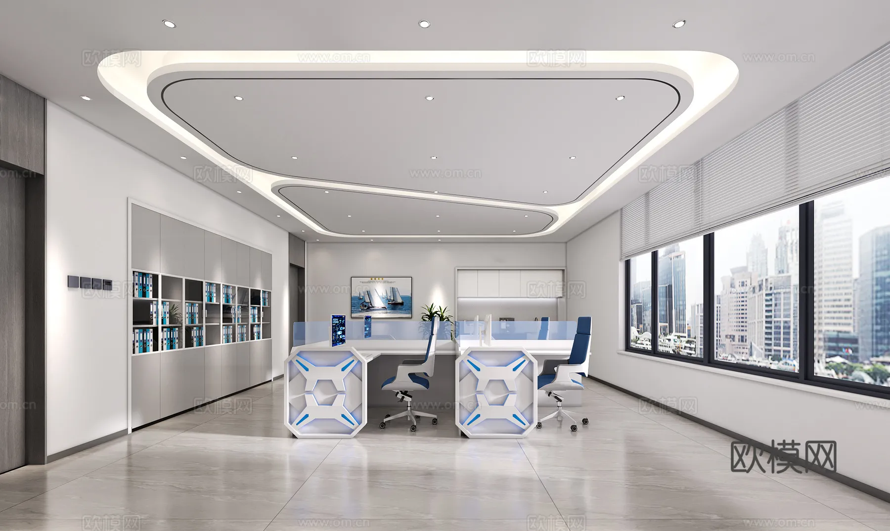 Office Space 3D Scenes – Office Room 3D Blocks – 080 – CORONA Render